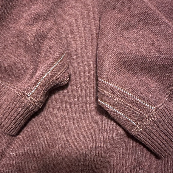Tommy Bahama Men’s Large Burgundy/Grey Half-Zip Sweater - Picture 4 of 5
